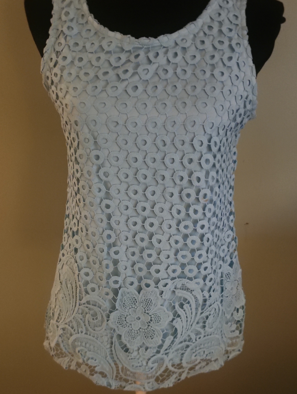 Charter Club White Crochet Lace Camisole